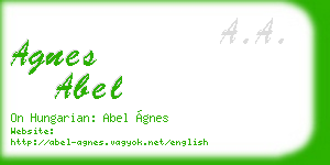 agnes abel business card