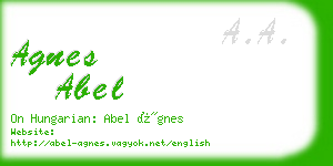 agnes abel business card